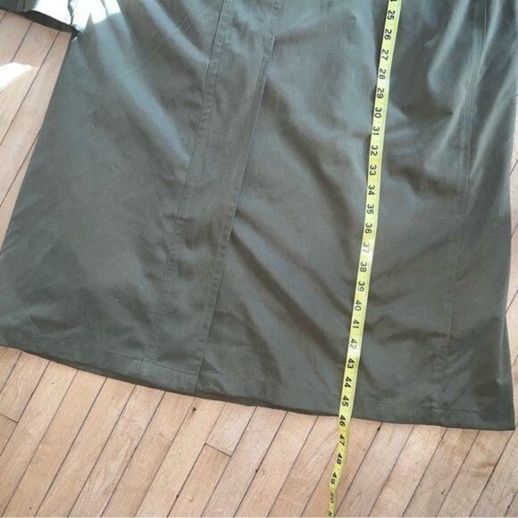 Chaps Ralph Lauren Vintage Trench Coat Olive Green Lined 38R - Picture 9 of 10
